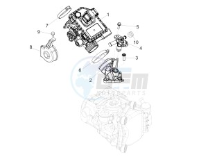 MP3 300 LT Sport ABS drawing Throttle body - Injector - Union pipe