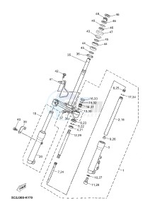 YN50FM NEO'S 4 (2CG7) drawing FRONT FORK