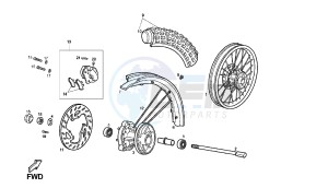 SENDA R - 125 CC VTHSC1B1A 4T EU2 drawing FRONT WHEEL