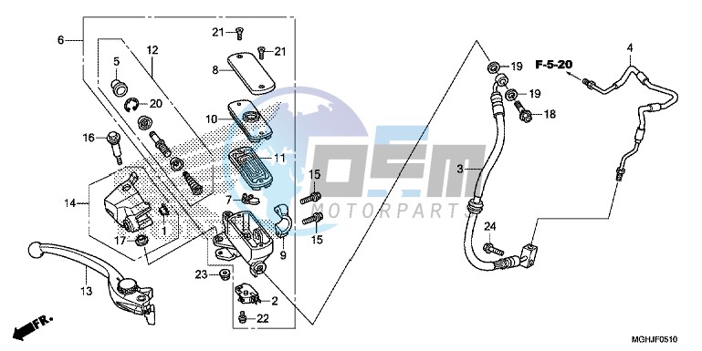 FR. BRAKE MASTER CYLINDER