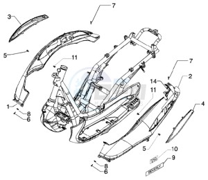 Beverly 250 RST drawing Side coverings