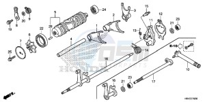 TRX500FM2G TRX500FM Europe Direct - (ED) drawing GEARSHIFT FORK