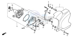 VT750DC SHADOW drawing WATER PUMP