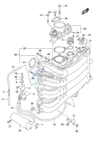 DF 175A drawing Intake Manifold/Throttle Body