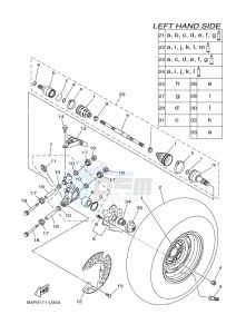 YFM700FWAD GRIZZLY 700 EPS (B4FC) drawing REAR WHEEL