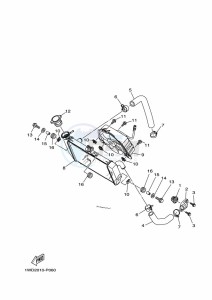 YZF320-A YZF-R3 (B2XG) drawing RADIATOR & HOSE