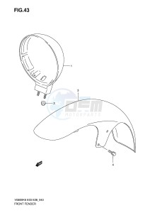 VS800 (E3-E28) INTRUDER drawing FRONT FENDER