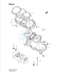 DL650 drawing SPEEDOMETER (DL650L1 E2)