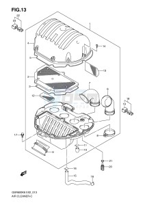 GSR600 (E2) drawing AIR CLEANER