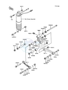 ZX 600 C [NINJA 600R] (C10) [NINJA 600R] drawing REAR SUSPENSION