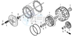 XR650R drawing CLUTCH