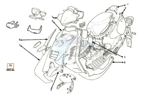 Ark AC 45 Tribal- White-Matt Black 50 drawing Colored parts