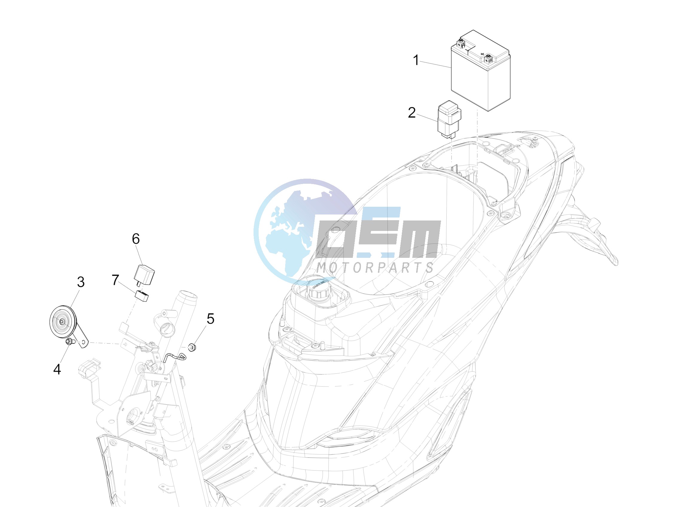 Remote control switches - Battery - Horn