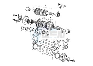 SENDA SM X-RACE - 50 cc drawing GEAR BOX