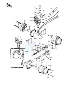 KZ 1000 B [KZ1000 LTD] (B3-B4) [KZ1000 LTD] drawing TURN SIGNALS -- 79-80 B3_B4- -