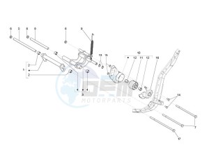 Liberty 125 4t e3 (UK) UK drawing Swinging arm