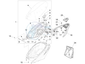 FLY 150 (APAC) drawing Saddle/seats