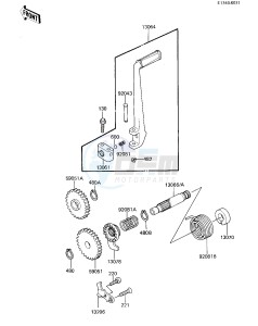 KX 60 A [KX60] (A1-A2) [KX60] drawing KICKSTARTER MECHANISM