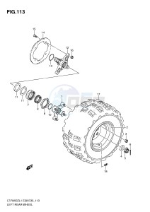 LT-R450 (E28-E33) drawing LEFT REAR WHEEL (LT-R450L1 E28)