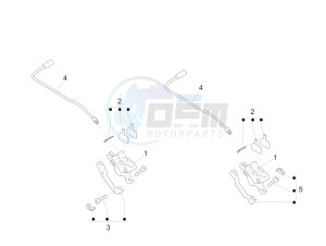 Wi-Bike Mas Mech Active 0 drawing Brakes pipes - Calipers