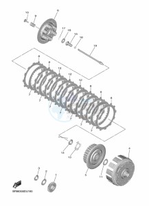 YZ450F (BR96) drawing CLUTCH