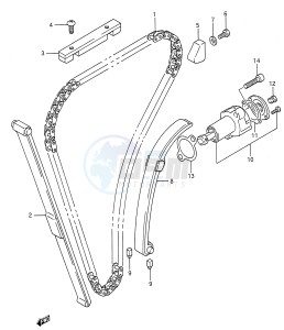 GS500E (E28) drawing CAM CHAIN