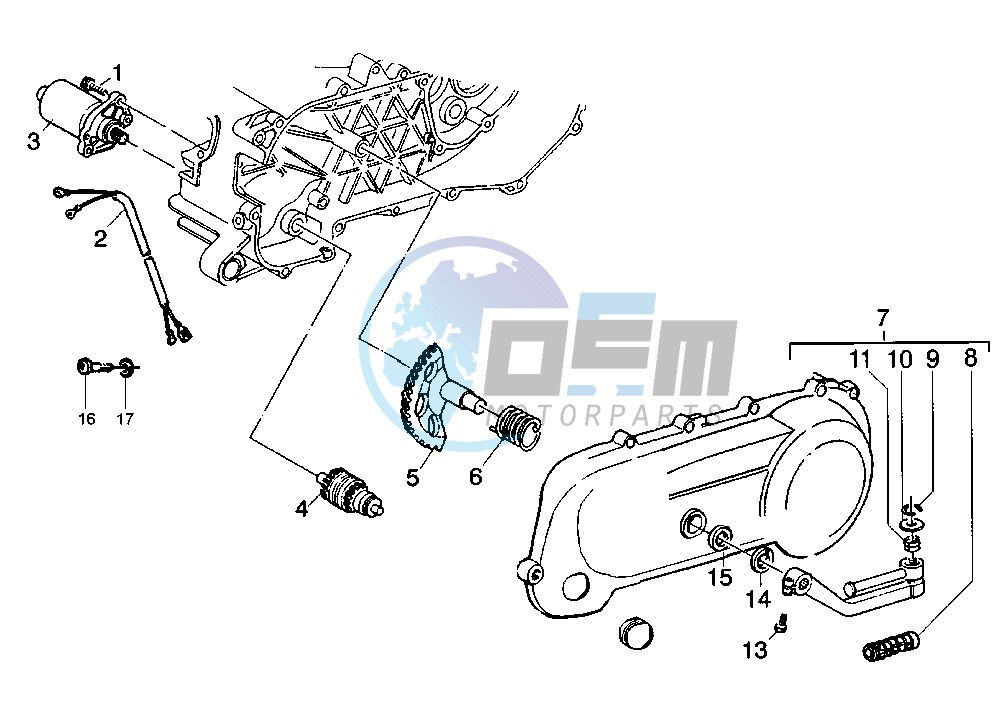 Starting Motor - Starting lever