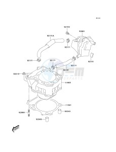 KLX 400 A [KLX400SR KLX400R] (A1-A2 A2 CAN ONLY) [KLX400SR KLX400R] drawing CYLINDER