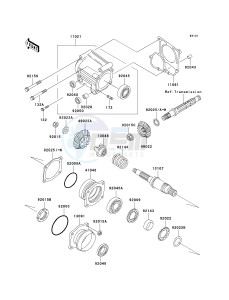 KLF 250 A [BAYOU 250] (A6F-A9F) A7F drawing FRONT BEVEL GEAR