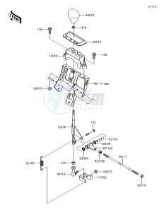 BRUTE FORCE 750 4x4i EPS KVF750GFF EU drawing Control