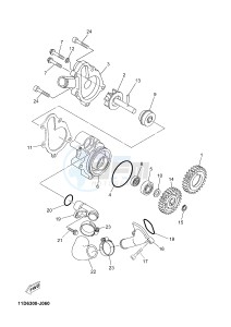 XTZ660Z TENERE (11D9) drawing WATER PUMP