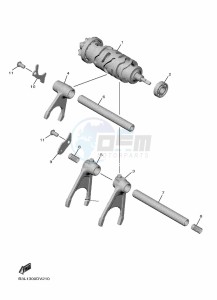 YZF1000D YZF-R1M (B4S6) drawing SHIFT CAM & FORK