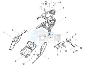 TUONO 125 4T E4 ABS (EMEA) drawing Rear body