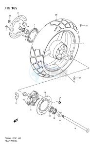 DL650 (E2) V-Strom drawing REAR WHEEL (DL650AL1 E19)