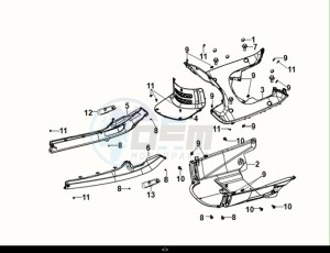 FIDDLE IV 125 LC ABS (XG12WW-EU) (M0) drawing INNER FENDER- FLOOR PANEL - CENTER C.