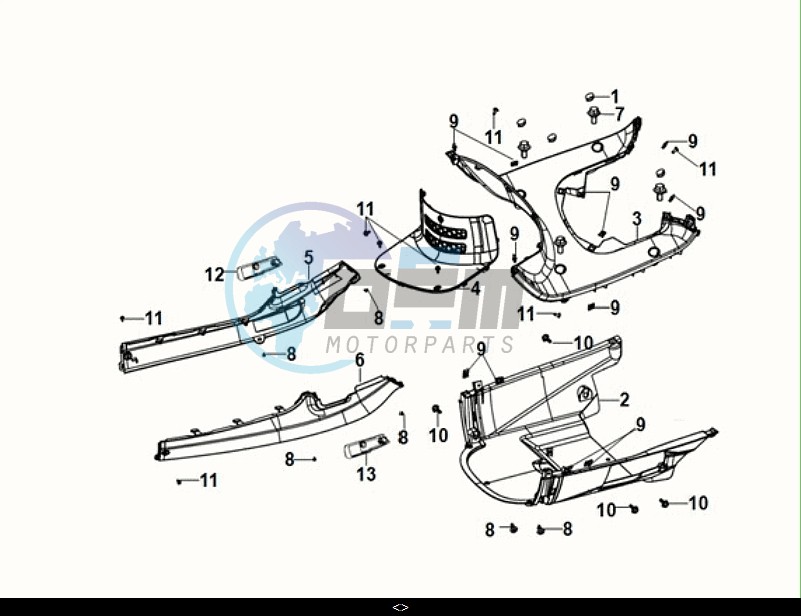 INNER FENDER- FLOOR PANEL - CENTER C.