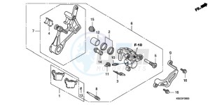 CRF150RB9 Europe Direct - (ED / T19) drawing REAR BRAKE CALIPER