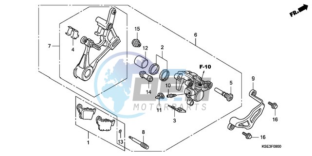 REAR BRAKE CALIPER