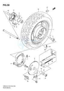 VZ800 (E3-E28) MARAUDER drawing REAR WHEEL