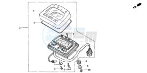 TRX400FA FOURTRAX AT drawing METER