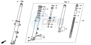 CBR600F3 drawing FRONT FORK (1)