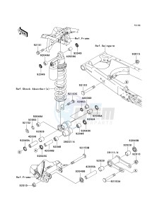 KLX 140 B (KLX140L MONSTER ENERGY) (B8F-B9FA) B9FA drawing REAR SUSPENSION