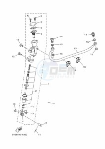 YZ85LW YZ80 (B0GL) drawing REAR MASTER CYLINDER