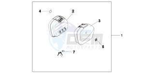 XL700VA9 UK - (E / ABS MKH) drawing PANNIER SET