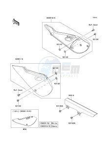 KLX 110 A (KLX110 MONSTER ENERGY) (A6F-A9FA) A8F drawing SIDE COVERS_CHAIN COVER