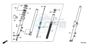 CBF1000S9 UK - (E / ABS MKH) drawing FRONT FORK