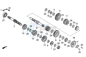 Cougar 125 drawing Transmission