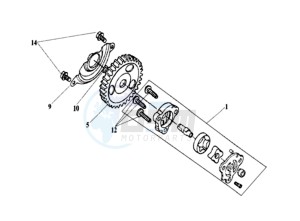 EURO MX 125 DUAL DISK 50 drawing R CRANK CASE COVER OIL PUMP