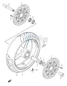 SV1000 (E2) drawing FRONT WHEEL