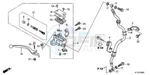 CBR125RC drawing FRONT BRAKE MASTER CYLINDER